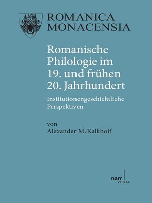 cover image of Romanische Philologie im 19. und frühen 20. Jahrhundert